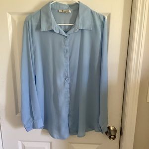 Light Blue Sheer Blouse
